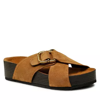 Шлепанцы Gino Rossi, коричневый