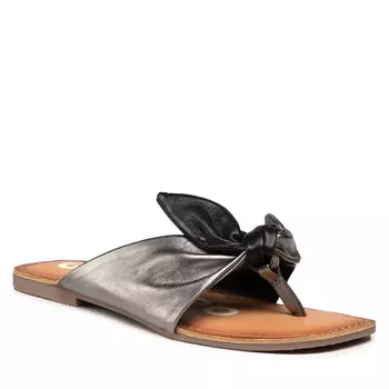 Шлепанцы Gioseppo Bairoil, черное серебро