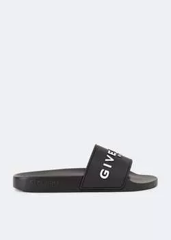 Шлепанцы GIVENCHY Rubber slides, черный