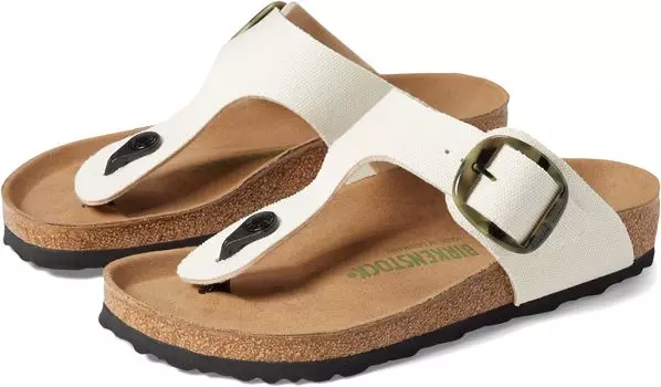 Шлепанцы Gizeh Big Buckle Canvas Birkenstock, цвет Eggshell Canvas