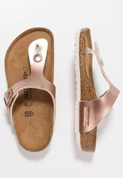 Шлепанцы GIZEH Birkenstock, цвет electric metallic copper