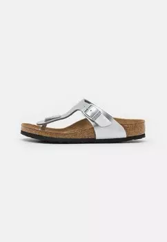 Шлепанцы GIZEH Birkenstock, цвет electric metallic silver