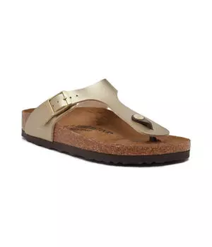 Шлепанцы Gizeh Birkenstock с элементами кожи, золотой