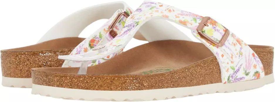 Шлепанцы Gizeh Vegan Birkenstock, цвет Summer Floral Light Rose Birko-Flor