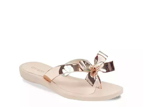 Шлепанцы Guess Tutu 9, розово-золотой металлик