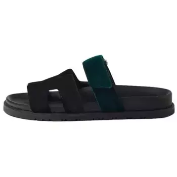 Шлепанцы Herms женские, черный