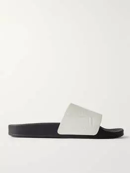 Шлепанцы Humberto из натуральной кожи с тиснением Frescobol Carioca, белый