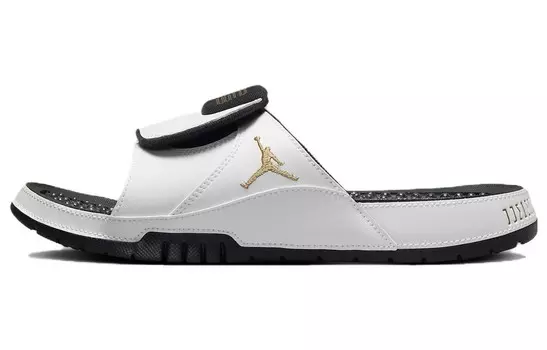 Шлепанцы Hydro XI Retro DMP Gratitude Jordan, белый/черный/металлик/золотой