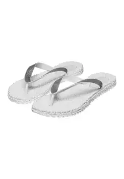 Шлепанцы Ilse Jacobsen "CHEERFUL12S", веганский, блестящие детали, массажный эффект, белый