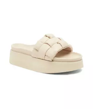 Шлепанцы Inuikii мягкие плетеные, бежевый