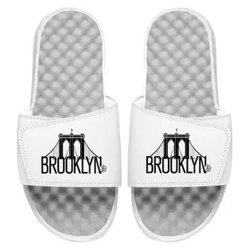 Шлепанцы ISlide Brooklyn Nets, белый