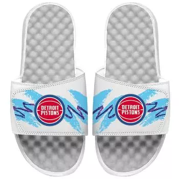 Шлепанцы ISlide Detroit Pistons, белый