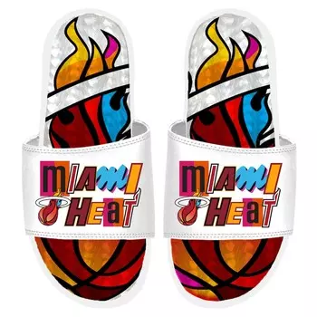 Шлепанцы ISlide Miami Heat, белый
