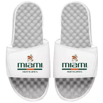 Шлепанцы ISlide Miami Hurricanes, белый