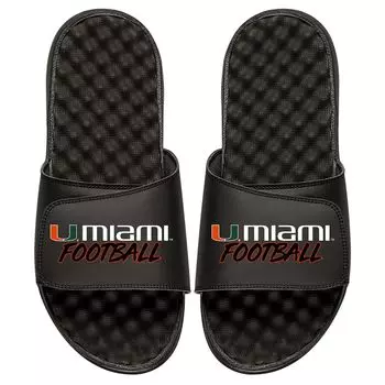 Шлепанцы ISlide Miami Hurricanes, черный