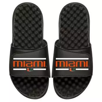 Шлепанцы ISlide Miami Hurricanes, черный