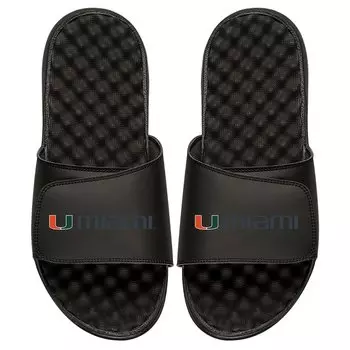 Шлепанцы ISlide Miami Hurricanes, черный