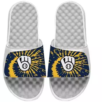 Шлепанцы ISlide Milwaukee Brewers, белый