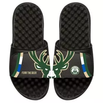 Шлепанцы ISlide Milwaukee Bucks, черный
