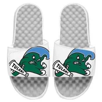 Шлепанцы ISlide Tulane Green Wave, белый