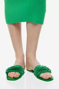 Шлепанцы из бисера H&M, зеленый