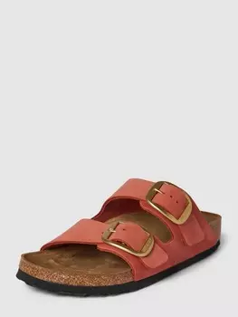 Шлепанцы из натуральной кожи модель "Аризона" Birkenstock, ярко-красный