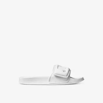 Шлепанцы из синтетической кожи и кожи с тисненым логотипом fitz Jimmy Choo, белый