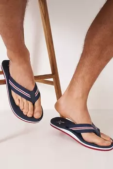 Шлепанцы Jamie с плетеными ремешками для экипажа Crew Clothing Company, синий