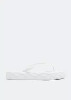 Шлепанцы JIMMY CHOO Diamond flip flops, белый