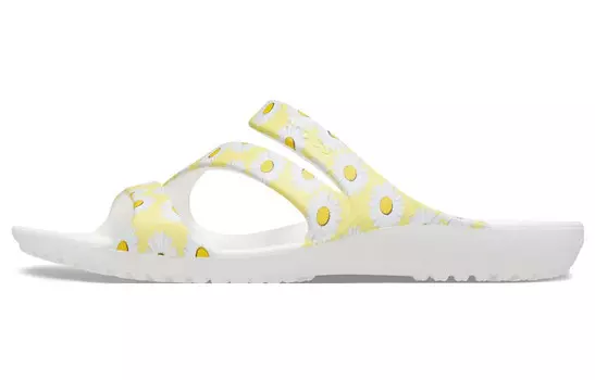 Шлепанцы Kadee женские белые/желтые Crocs
