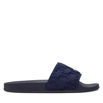 Шлепанцы KARL LAGERFELD KL70014 Navy Satin Textile SAA, темно-синий