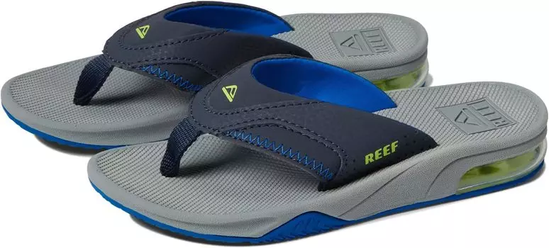 Шлепанцы Kids Fanning Reef, цвет Navy/Lime