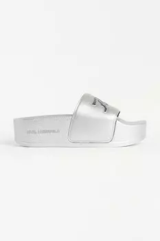 Шлепанцы KONDO MAXI Karl Lagerfeld, серебряный
