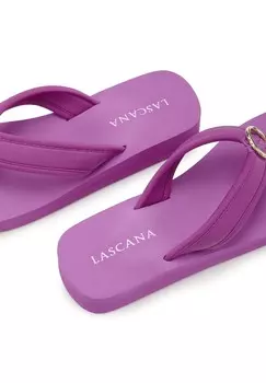 Шлепанцы LASCANA ZEHENTRENNER LASCANA, розовый