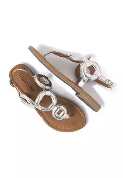 Шлепанцы Lazamani, серебристого цвета