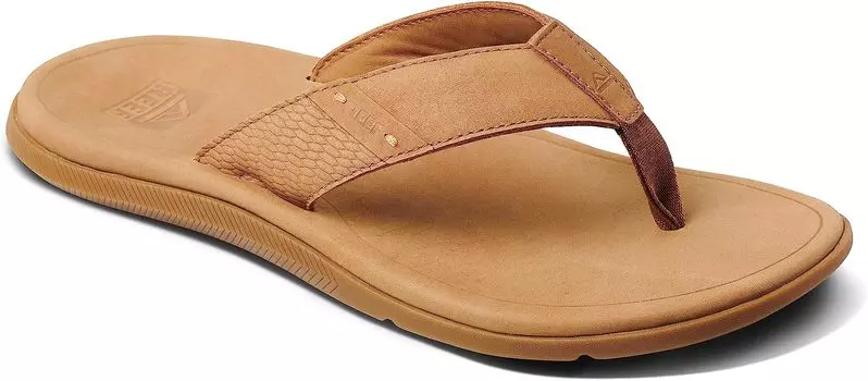 Шлепанцы Leather Santa Ana Reef, цвет Tan