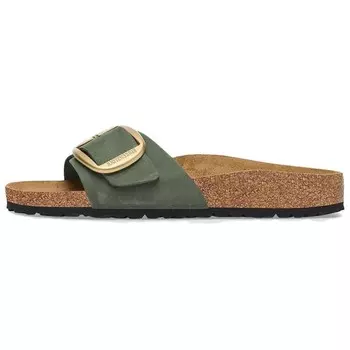 Шлепанцы Madrid Big Buckle женские зеленые Birkenstock