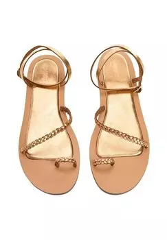 Шлепанцы Mango Kids, золото