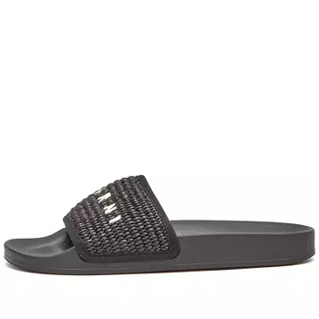 Шлепанцы Marni Raffia Logo Slide