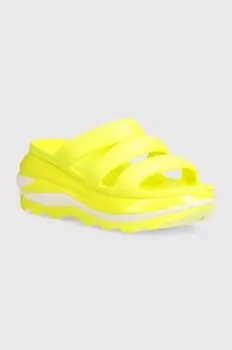 Шлепанцы Mega Crush с тройными ремешками Crocs, зеленый