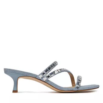 Шлепанцы MICHAEL KORS Celia Kitten Slide 40R4CIMS2S Blu Haze Mlt 449, синий