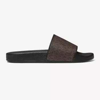 Шлепанцы Michael Kors Jake Logo Slide, коричневый/черный