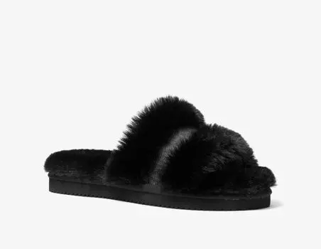 Шлепанцы Michael Kors Scarlett Faux Fur Slide, черный