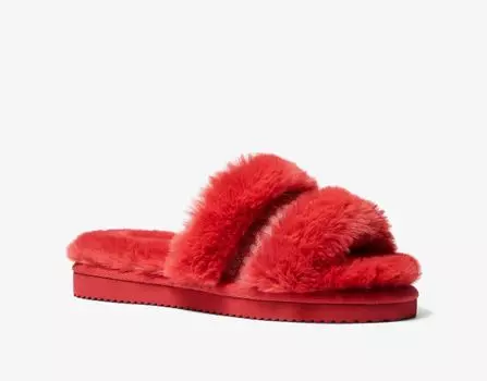 Шлепанцы Michael Kors Scarlett Faux Fur Slide, красный