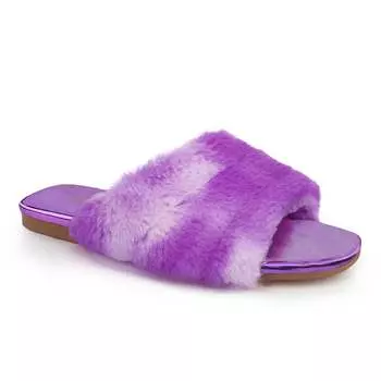 Шлепанцы Miss Nora, цвет: фиолетовый мульти - для детей Yosi Samra, цвет Purple Multi Faux Fur