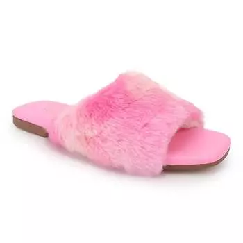 Шлепанцы Miss Nora, цвет: Розовый Мульти - Для детей Yosi Samra, цвет Pink Multi Faux Fur