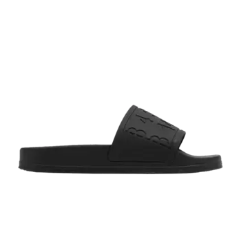 Шлепанцы MM6 Maison Margiela Wmns Logo Slide 'Black', черный