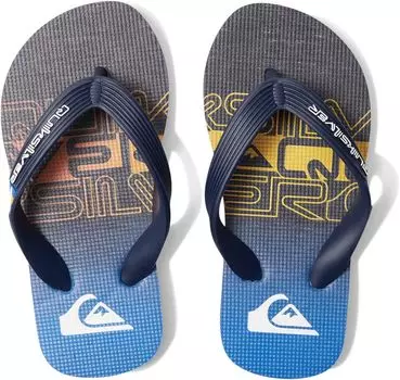 Шлепанцы Molokai Art Quiksilver, цвет Black/Black/Orange