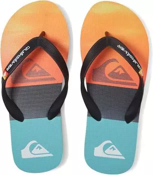 Шлепанцы Molokai Art Quiksilver, цвет Black/Orange/Grey