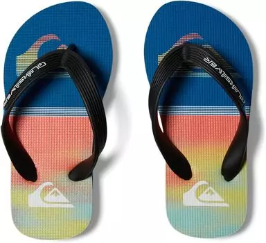 Шлепанцы Molokai Art Quiksilver, цвет Blue/Yellow/Blue 1